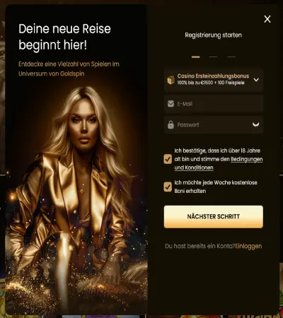 Goldspin Registration